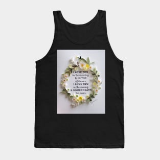 Printed Paper Quilling Art.Daisy flower wreath. Any Occasion. Anniversary. Birthday. Wedding. Mother&amp;#39;s day gift. Love card Tank Top